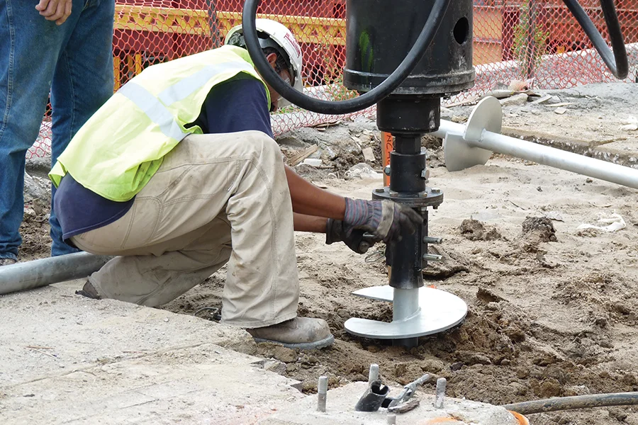 Helical Pier Installation in El Dorado, AR