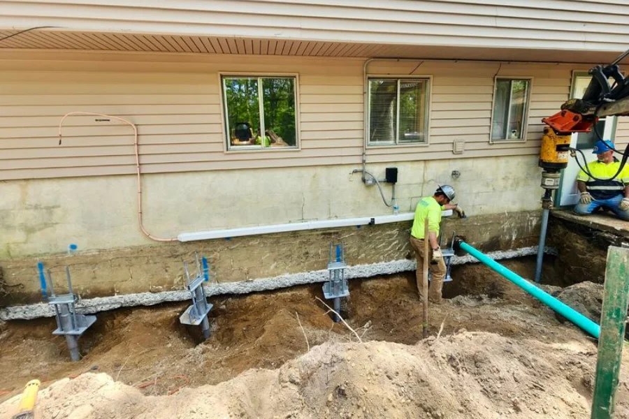 Helical Pier Installation in El Dorado, AR